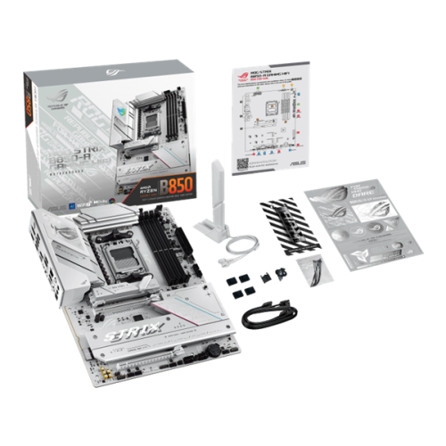 ASUS ROG STRIX B850-A GAMING WIFI, AM5, B850, 4*DDR5, 2*SATA, 4*M.2, 6*USB 3.2, 2*USB 2.0, Type-C, 2*PCIx16, 1*PCIx1, DP+HDMI, ATX; 90MB1J50-M0EAY0