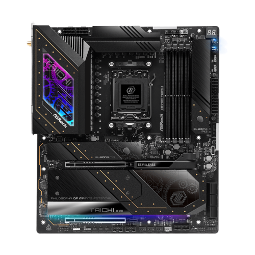 ASROCK X870E TAICHI, AM5, X870E, 4*DDR5, 6*SATA, 4*M.2, 2*USB 2.0, 8*USB 3.2, 2*Type-C, 2*PCIx16, 1*M.2 (Key E), HDMI, EATX