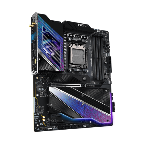 ASROCK X870E NOVA WIFI, AM5, X870E, 4*DDR5, 4*SATA, 5*M.2, 2*USB 2.0, 8*USB 3.2, 2*Type-C, 2*PCIx16, 1*PCIx1, 1*M.2 (Key E), HDMI, ATX