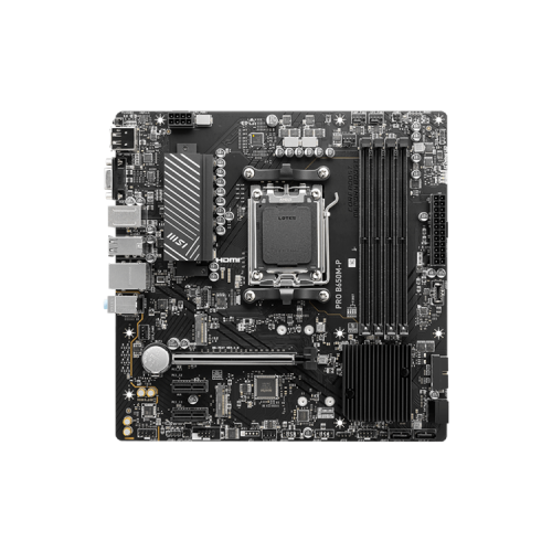 MSI PRO B650M-P,B650,AM5,4DDR5,1PCI-Ex16,2PCI-Ex1,2M.2,4SATA3,3USB3.2 Gen2(2A+1C),4USB3.2 Gen