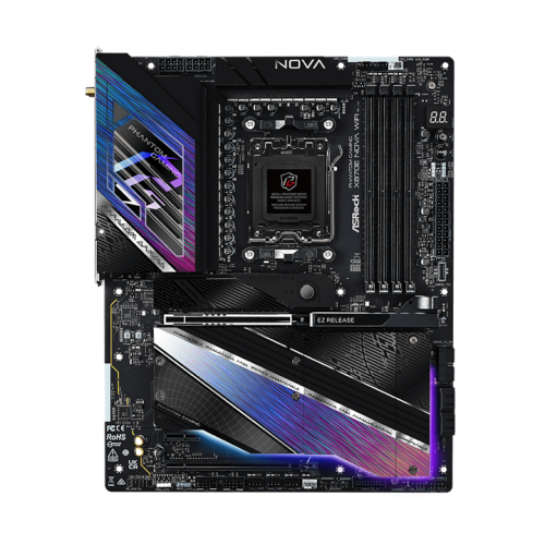 ASROCK X870E NOVA WIFI, AM5, X870E, 4*DDR5, 4*SATA, 5*M.2, 2*USB 2.0, 8*USB 3.2, 2*Type-C, 2*PCIx16, 1*PCIx1, 1*M.2 (Key E), HDMI, ATX