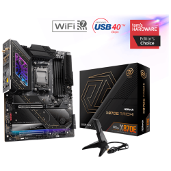 ASROCK X870E TAICHI, AM5, X870E, 4*DDR5, 6*SATA, 4*M.2, 2*USB 2.0, 8*USB 3.2, 2*Type-C, 2*PCIx16, 1*M.2 (Key E), HDMI, EATX