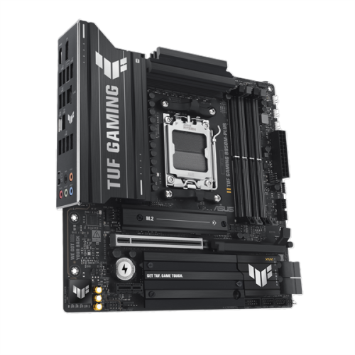 ASUS TUF GAMING B850M-PLUS, AM5, B850, 4*DDR5, 4*SATA, 3*M.2, 7*USB 3.2, 4*USB 2.0, Type-C, 2*PCIx16, 1*PCIx1, DP+HDMI, mATX; 90MB1IX0-M0EAY0