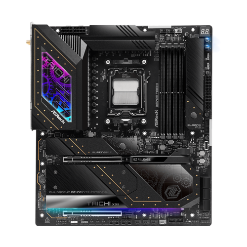 ASROCK X870E TAICHI, AM5, X870E, 4*DDR5, 6*SATA, 4*M.2, 2*USB 2.0, 8*USB 3.2, 2*Type-C, 2*PCIx16, 1*M.2 (Key E), HDMI, EATX