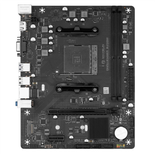 MAXSUN MS-Challenger B450M, AM4, B450, 2*DDR4, 4*SATA 3.0, M.2, USB 3.2, USB 2.0, 1*PCIE 16,  1*PCIE 1, HDMI+VGA, mATX
