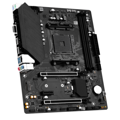 MAXSUN MS-Terminator B550M, AM4, B550, 2*DDR4, 4*SATA 3.0, M.2, 2*USB 3.2, 4*USB 2.0, 1*PCIE 16, 1*PCIE 4, 1*PCIE 1, HDMI+VGA, mATX