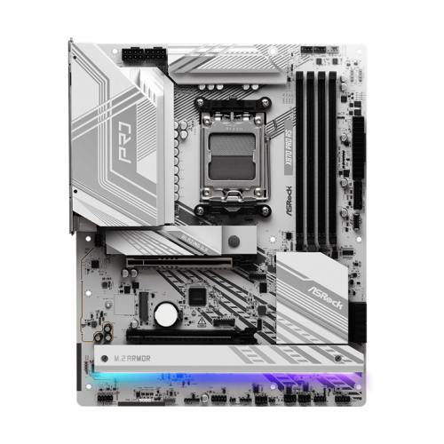 ASROCK X870 PRO RS, AM5, X870, 4*DDR5, 4*SATA, 3*M.2, 6*USB 2.0, 4*USB 3.2, Type-C, 2*PCIx16, 1*M.2 (Key E), HDMI, ATX