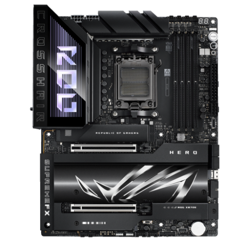 ASUS ROG CROSSHAIR X870E HERO, AM5, X870, 4*DDR5, 4*SATA, 5*M.2,  6*USB 3.2, 2*Type-C, 2*USB4, 6*PCIx16, HDMI, ATX; 90MB1IE0-M0EAY0