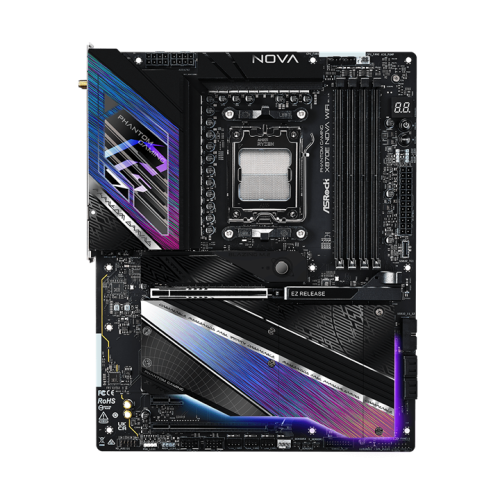ASROCK X870E NOVA WIFI, AM5, X870E, 4*DDR5, 4*SATA, 5*M.2, 2*USB 2.0, 8*USB 3.2, 2*Type-C, 2*PCIx16, 1*PCIx1, 1*M.2 (Key E), HDMI, ATX