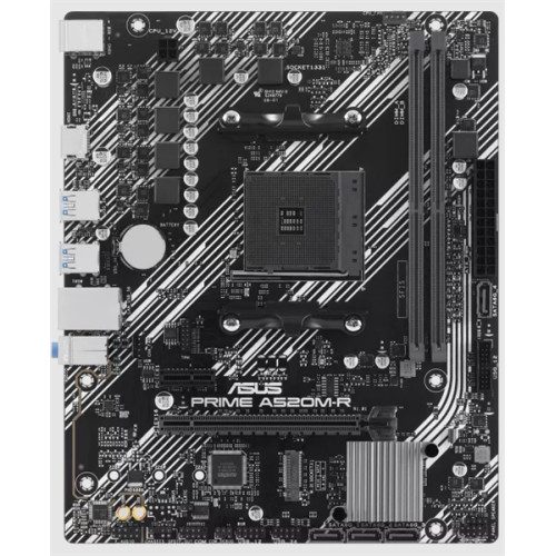 ASUS PRIME A520M-R, AM4, A520, 2*DDR4, 4*SATA, 1*M.2, 4*USB 3.2, 2*USB 2.0, 1*PCIx16, 1*PCIx1, HDMI, mATX; 90MB1H60-M0EAY0