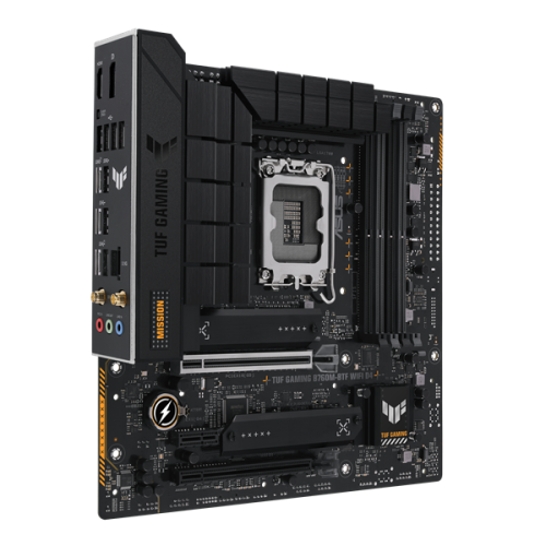 ASUS TUF GAMING B760M-BTF WIFI D4, LGA1700, B760, 4*DDR4, 4*SATA, 3*M.2, 4*USB 3.2, 3*USB 2.0, Type-C, 2*PCIx16, 1*PCIx1, DP+HDMI, mATX; 90MB1E50-M0EAY0