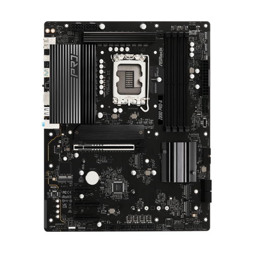 ASROCK Z890 PRO-A, LGA1851, Z890, 4*DDR5, 4*SATA, 4*M.2, 4*USB 3.2, 4*USB 2.0, Type-C, 1*PCIx16, 2*PCIx4, 1*M.2 (Key E), HDMI+DP, ATX