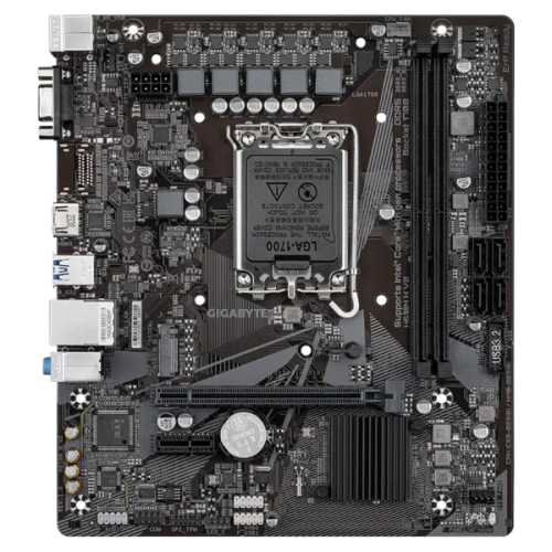 GIGABYTE H610M H V2, LGA1700, H610, 2*DDR5, 4*SATA, 1*M.2, 2*USB 3.2, 4*USB 2.0, 1*PCIx16, 1*PCIx1, D-Sub+HDMI, mATX