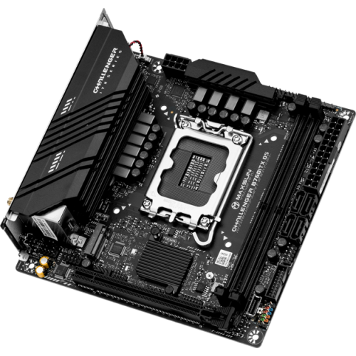 MAXSUN MS-Challenger B760ITX D5 WIFI, LGA1700, B760, 2*DDR5, 4*SATA3, 2*M.2, 2*USB 3.2, 4*USB 2.0, 1*PCIEx16, 2*HDMI+2*DP, mITX