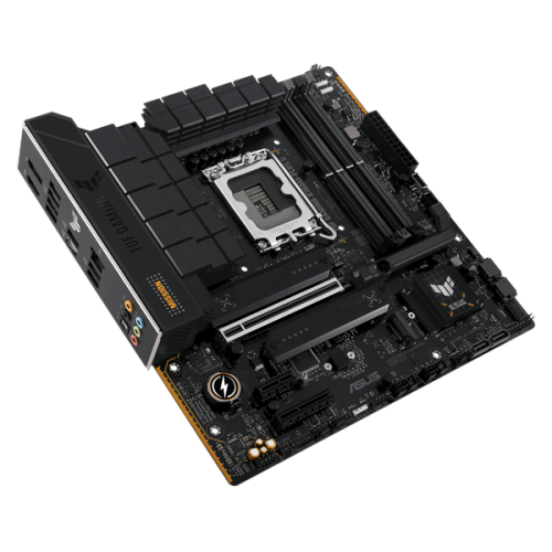 ASUS TUF GAMING B760M-PLUS II, LGA1700, B760, 4*DDR5, 4*SATA, 3*M.2, 3*USB 3.2, 4*USB 2.0, Type-C, 1*PCIx16, 1*PCIx4, 1*PCIx1, DP+HDMI, mATX; 90MB1HD0-M0EAY0