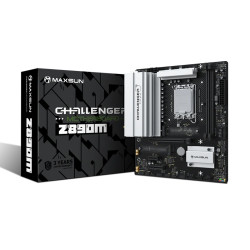 MAXSUN MS-Challenger Z890M, LGA1851, Z890, 2*DDR5, 3*SATA3, 2*M.2, USB 3.2, USB 2.0, Type-C, 1*PCIEx16, 1*PCIex4, 1*PCIex1, HDMI+DP, mATX