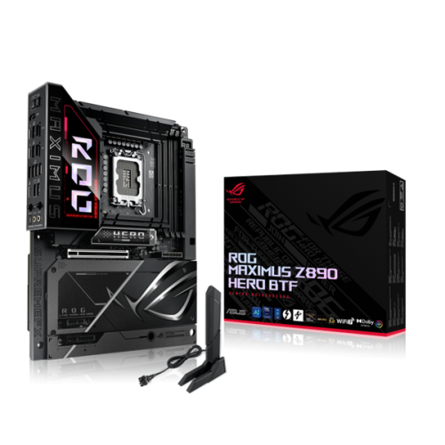 ASUS ROG MAXIMUS Z890 HERO BTF, LGA1851, Z890, 4*DDR5, 4*SATA, 6*M.2, 8*USB 3.2, Type-C, 2*PCIx16, 1*PCIx1,  2*Thunderbolt™ 4, HDM, ATX; 90MB1KG0-M0EAY0