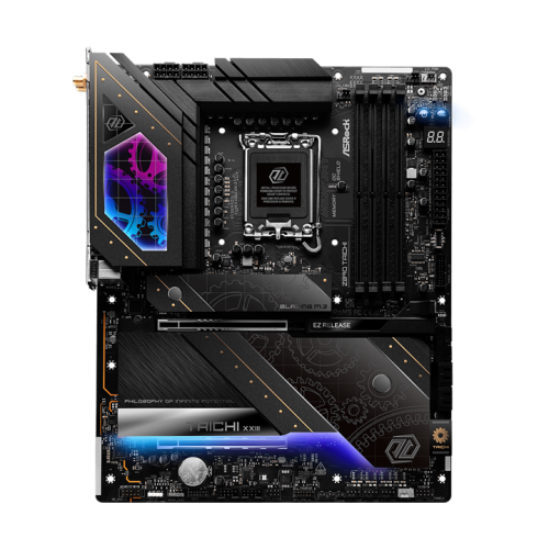 ASROCK Z890 TAICHI, LGA1851, Z890, 4*DDR5, 4*SATA, 6*M.2, 8*USB 3.2, 2*USB 2.0, 2*Type-C, 2*PCIx16, 1*M.2 (Key E), HDMI, ATX