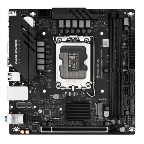 MAXSUN MS-Challenger H610ITX 2Lan V3, LGA1700, H610, 2*DDR4 2*SATA3, M.2, 2*USB 3.2, 3*USB 2.0, 1*PCIEx16, 2*HDMI+DP, mITX