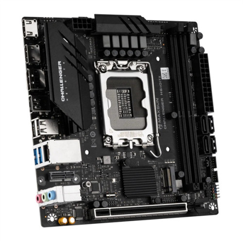 MAXSUN MS-Challenger H610ITX 2Lan V3, LGA1700, H610, 2*DDR4 2*SATA3, M.2, 2*USB 3.2, 3*USB 2.0, 1*PCIEx16, 2*HDMI+DP, mITX