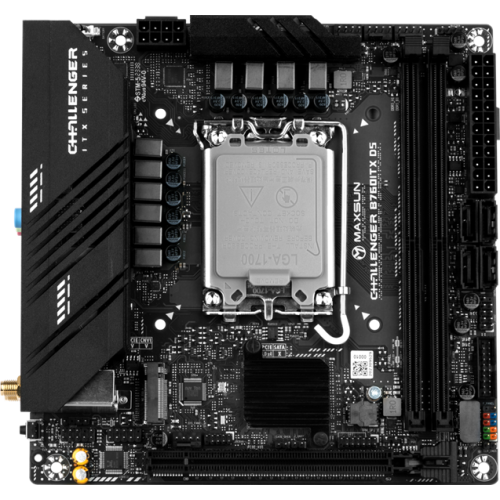 MAXSUN MS-Challenger B760ITX D5, LGA1700, B760, 2*DDR5, 4*SATA3, 2*M.2, 2*USB 3.2, 4*USB 2.0, 1*PCIEx16, 2*HDMI+2*DP, mITX