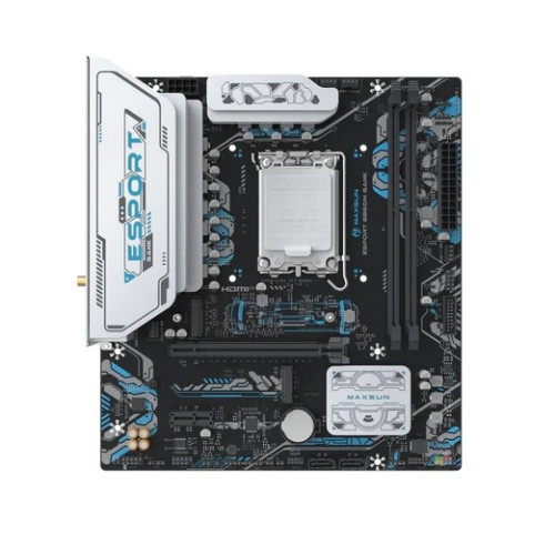 MAXSUN MS-eSport B860M GANK WIFI, LGA1851, B860, 2*DDR5, 2*SATA3, 2*M.2, USB 3.2, USB 2.0, 1*PCIEx16, 1*PCIex1, HDMI+DP, mATX
