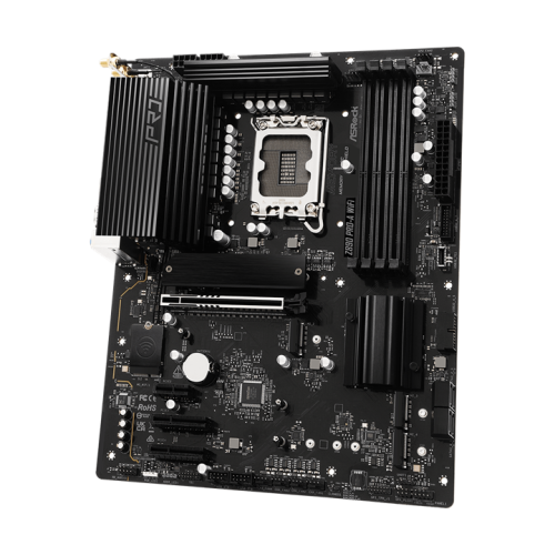 ASROCK Z890 PRO-A WIFI, LGA1851, Z890, 4*DDR5, 4*SATA, 4*M.2, 4*USB 3.2, 4*USB 2.0, Type-C, 1*PCIx16, 2*PCIx4, 1*M.2 (Key E), HDMI+DP, ATX