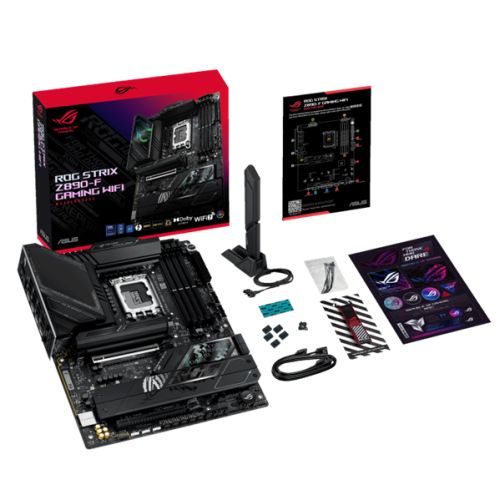 ASUS ROG STRIX Z890-F GAMING WIFI, LGA1851, Z890, 4*DDR5, 4*SATA, 5*M.2, 8*USB 3.2, 2*Type-C, 2*PCIx16, 2*Thunderbolt™ 4, HDMI+DP, ATX; 90MB1I40-M0EAY0