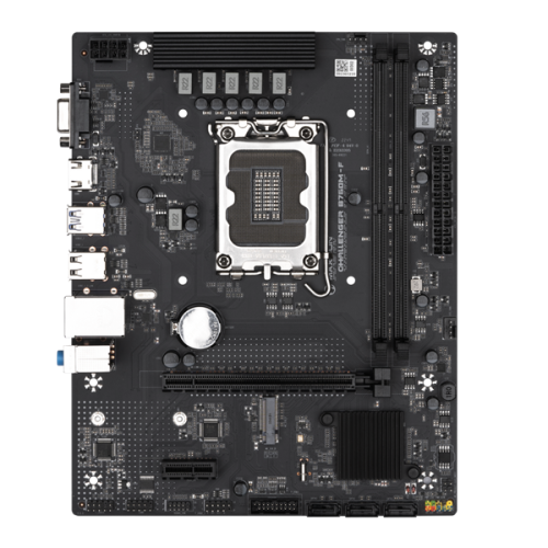 MAXSUN MS-Challenger B760M-F, LGA1700, B760, 2*DDR4, 3*SATA3, M.2, 2*USB 3.2, 4*USB 2.0, 1*PCIEx16, 1*PCIEx1, VGA+HDMI,  mATX