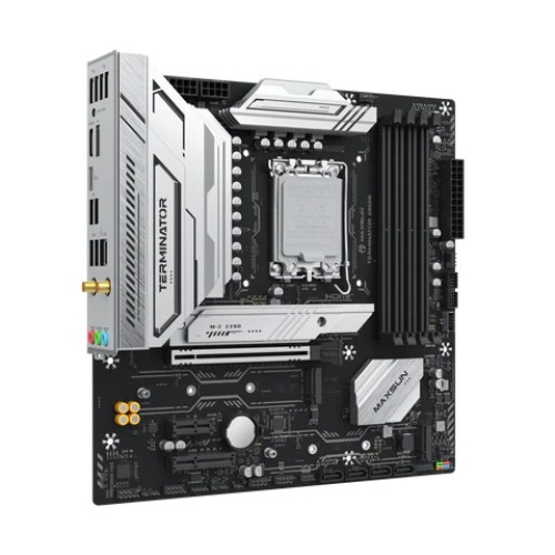 MAXSUN MS-Terminator B860 WIFI, LGA1851, B860, 4*DDR5, 4*SATA3, 3*M.2, USB 3.2, USB 2.0, Type-C, 1*PCIEx16, 1*PCIex4, 1*PCIex1, HDMI+DP, mATX