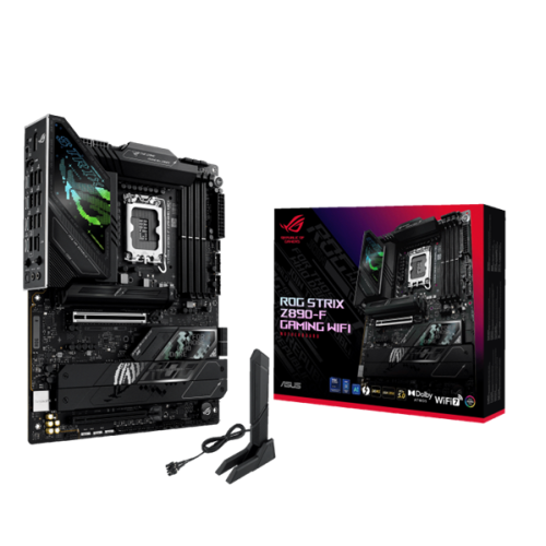 ASUS ROG STRIX Z890-F GAMING WIFI, LGA1851, Z890, 4*DDR5, 4*SATA, 5*M.2, 8*USB 3.2, 2*Type-C, 2*PCIx16, 2*Thunderbolt™ 4, HDMI+DP, ATX; 90MB1I40-M0EAY0
