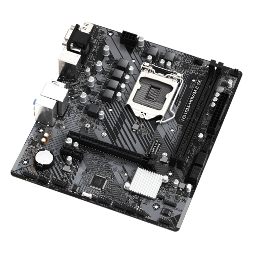 ASROCK H510M-HDV/M.2 SE, LGA1200, H470, 2*DDR4, 4*SATA, 1*M.2, 4*USB 3.2, 2*USB 2.0, 1*PCIx16, 1*PCIx1, D-Sub+HDMI+DVI-D, mATX