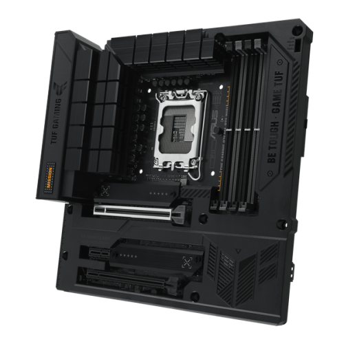 ASUS TUF GAMING B760M-BTF WIFI, LGA1700, B760, 4*DDR5, 4*SATA, 3*M.2, 5*USB 3.2, 4*USB 2.0, Type-C, 2*PCIx16, 1*PCIx1, DP+HDMI, mATX; 90MB1G50-M0EAY0