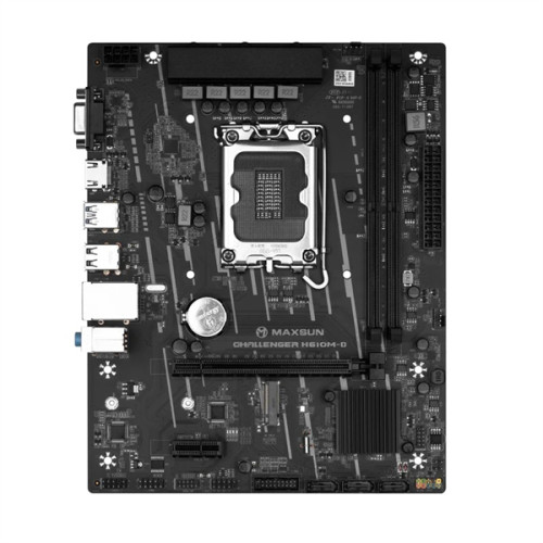 MAXSUN MS-Challenger H610M-D, LGA1700, H610, 2*DDR4, 3*SATA3, M.2, 2*USB 3.2, 4*USB 2.0, 1*PCIEx16, 1*PCIEx1, VGA+HDMI,  mATX