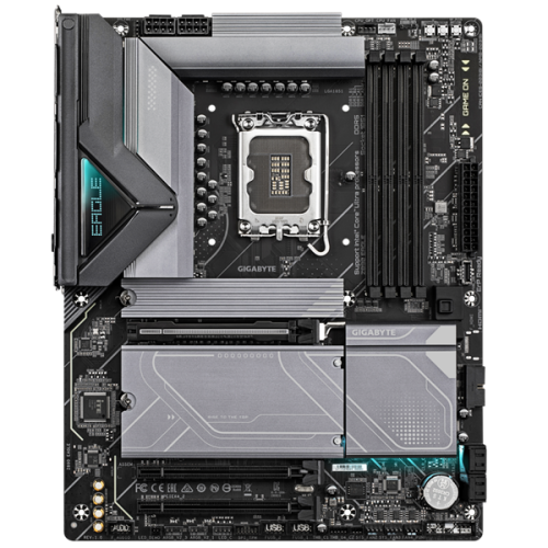 GIGABYTE Z890 EAGLE, LGA1851, Z890, 4*DDR5, 4*SATA, 4*M.2, 5*USB 3.2, 4*USB 2.0, Type-C, 3*PCIx16, 2*PCIx1, DP, ATX