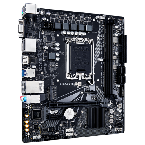 GIGABYTE H610M S2H, LGA1700, H610, 2*DDR5, 4*SATA, 1*M.2, 2*USB 3.2, 4*USB 2.0, 1*PCIx16, 1*PCIx1, D-Sub+HDMI+2*DP, mATX