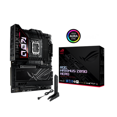 ASUS ROG MAXIMUS Z890 HERO, LGA1851, Z890, 4*DDR5, 4*SATA, 6*M.2, 8*USB 3.2, Type-C, 2*PCIx16, 1*PCIx1,  2*Thunderbolt™ 4, HDM, ATX; 90MB1ID0-M0EAY0