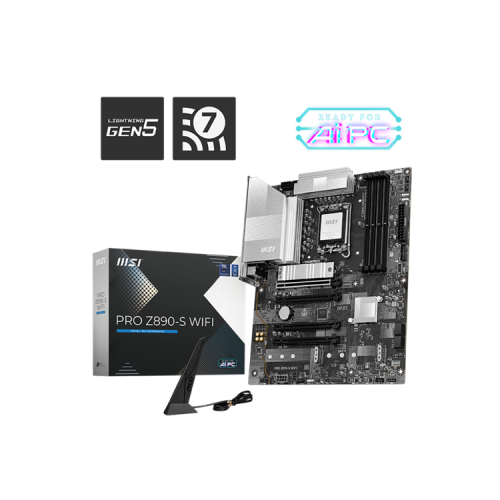 MSI PRO Z890-S WIFI, Z890,LGA1851,4DDR5,4PCI-Ex16,3M.2,1USB 40G,2USB 20G,8USB 5G, 4USB 2.0