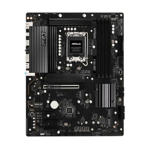 ASROCK Z890 PRO-A, LGA1851, Z890, 4*DDR5, 4*SATA, 4*M.2, 4*USB 3.2, 4*USB 2.0, Type-C, 1*PCIx16, 2*PCIx4, 1*M.2 (Key E), HDMI+DP, ATX