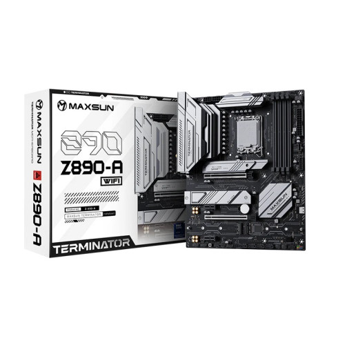 MAXSUN MS-Terminator Z890-A WIFI, LGA1851, Z890, 4*DDR5, 4*SATA3, 4*M.2, USB 3.2, USB 2.0, Type-C, 4*PCIEx16, HDMI+DP, ATX