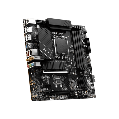 MSI PRO B760M-A WIFI DDR4,B760,LGA1700,4DDR4,2PCI-Ex16,1PCI-Ex1,2M.2,4SATA3,2USB3.2 Gen2,7USB