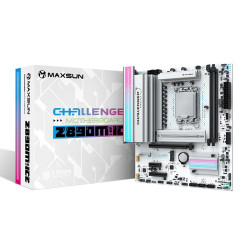 MAXSUN MS-Challenger Z890M WIFI ICE, LGA1851, Z890, 2*DDR5, 3*SATA3, 2*M.2, USB 3.2, USB 2.0, Type-C, 1*PCIEx16, 1*PCIex4, 1*PCIex1, HDMI+DP, mATX