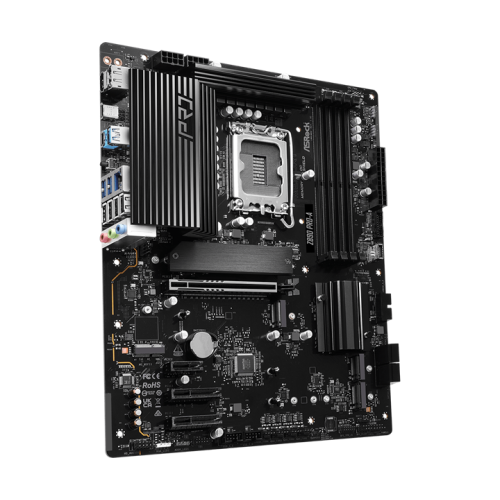 ASROCK Z890 PRO-A, LGA1851, Z890, 4*DDR5, 4*SATA, 4*M.2, 4*USB 3.2, 4*USB 2.0, Type-C, 1*PCIx16, 2*PCIx4, 1*M.2 (Key E), HDMI+DP, ATX