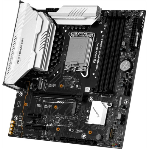 MAXSUN MS-Terminator B760M D5, LGA1700, B760, 4*DDR5, 4*SATA3, 3*M.2, USB 3.2, USB 2.0, Type-C, 1*PCIEx16, 1*PCIEx4, DP+HDMI,  mATX