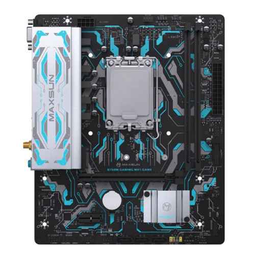 MAXSUN MS-B760M GAMING WIFI GANK, LGA1700, B7602*DDR5, 3*SATA3, M.2, 2*USB 3.2, 4*USB 2.0, 1*PCIEx16, 1*PCIEx1, VGA+HDMI,  mATX