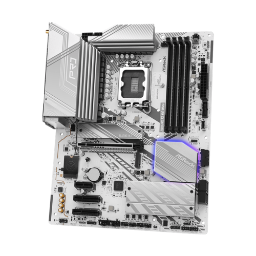 ASROCK Z890 PRO RS WIFI WHITE, LGA1851, Z890, 4*DDR5, 4*SATA, 4*M.2, 3*USB 3.2, 4*USB 2.0, 2*Type-C, 1*PCIx16, 2*PCIx4, 1*M.2 (Key E), HDMI+DP, ATX