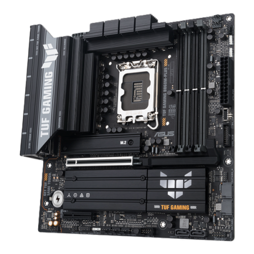 ASUS TUF GAMING B860M-PLUS, LGA1851, B860, 4*DDR5, 4*SATA, 3*M.2, 6*USB 3.2, 1*USB 2.0, Type-C, 1*PCIx16, 1*PCIx4, DP+HDMI, mATX; 90MB1JW0-M0EAY0