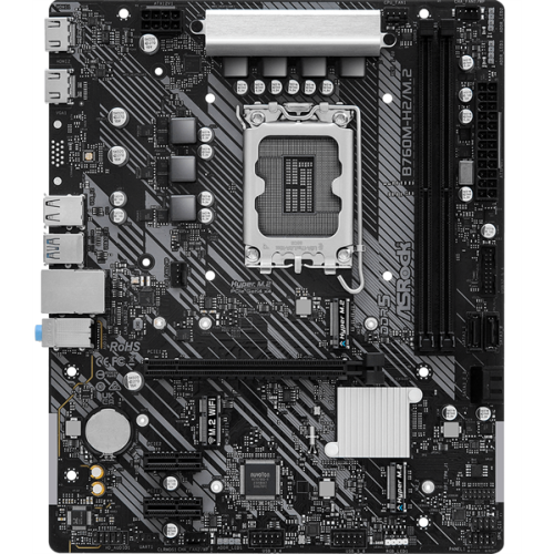 ASROCK B760M-H2/M.2 LGA1700, B760, 2*DDR5, 4*SATA, 2*M.2, 4*USB 3.2, 2*USB 2.0, 1*PCIx16, 2*PCIx1, 1*M.2 (Key E), 2*HDMI, mATX