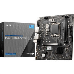 MSI  PRO H610M-G WIFI DDR4,H610,LGA1700,2DDR4,1PCI-Ex16,1PCI-Ex1,1M.2,4SATA3,4USB3.2