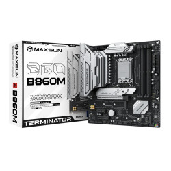 MAXSUN MS-Terminator B860M, LGA1851, B860, 4*DDR5, 4*SATA3, 3*M.2, USB 3.2, USB 2.0, Type-C, 1*PCIEx16, 1*PCIex4, 1*PCIex1, HDMI+DP, mATX